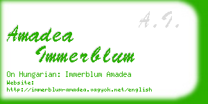amadea immerblum business card